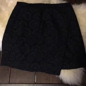 Black lace wrap mini